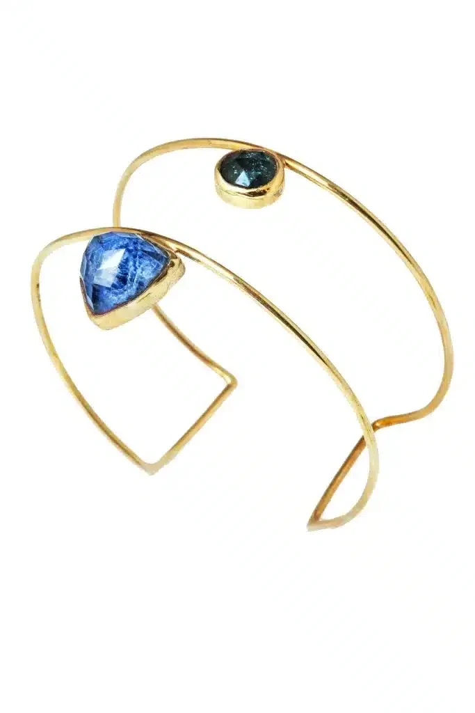 Χειροποίητα κοσμήματα | σημένιο επίχρυσο βραχιόλι με σουδαλίτη main