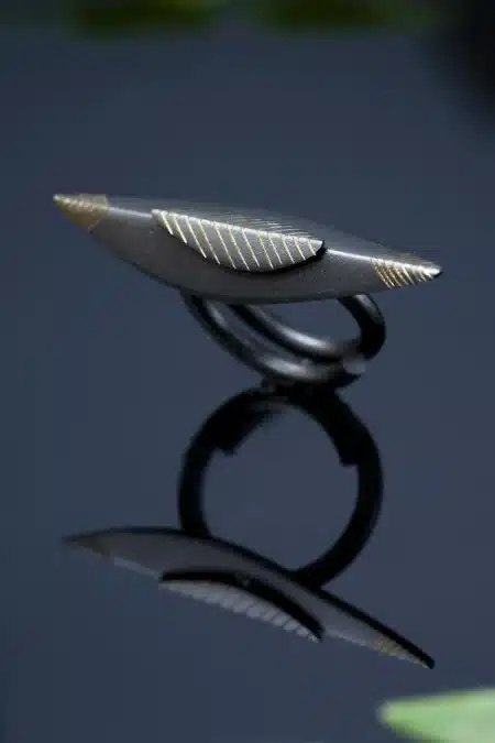 Δαχτυλίδι από ορείχαλκο με μαύρη επιπλατίνωση και χάραξη main