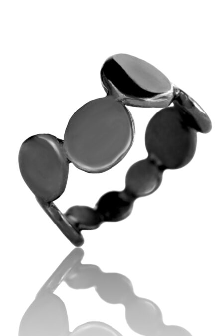 Ασημένιο δαχτυλίδι με μαύρο πλατίνωμα main