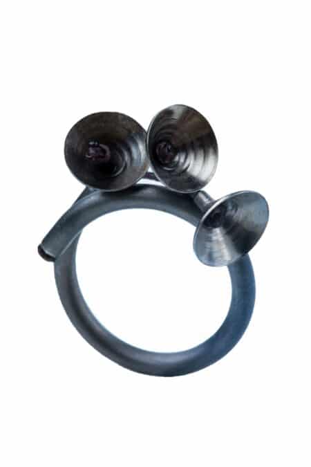 Δαχτυλίδι από ορείχαλκο με μαύρη επιπλατίνωση main