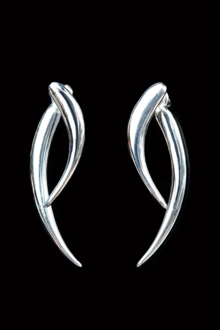 Unique minimal silver earrings main