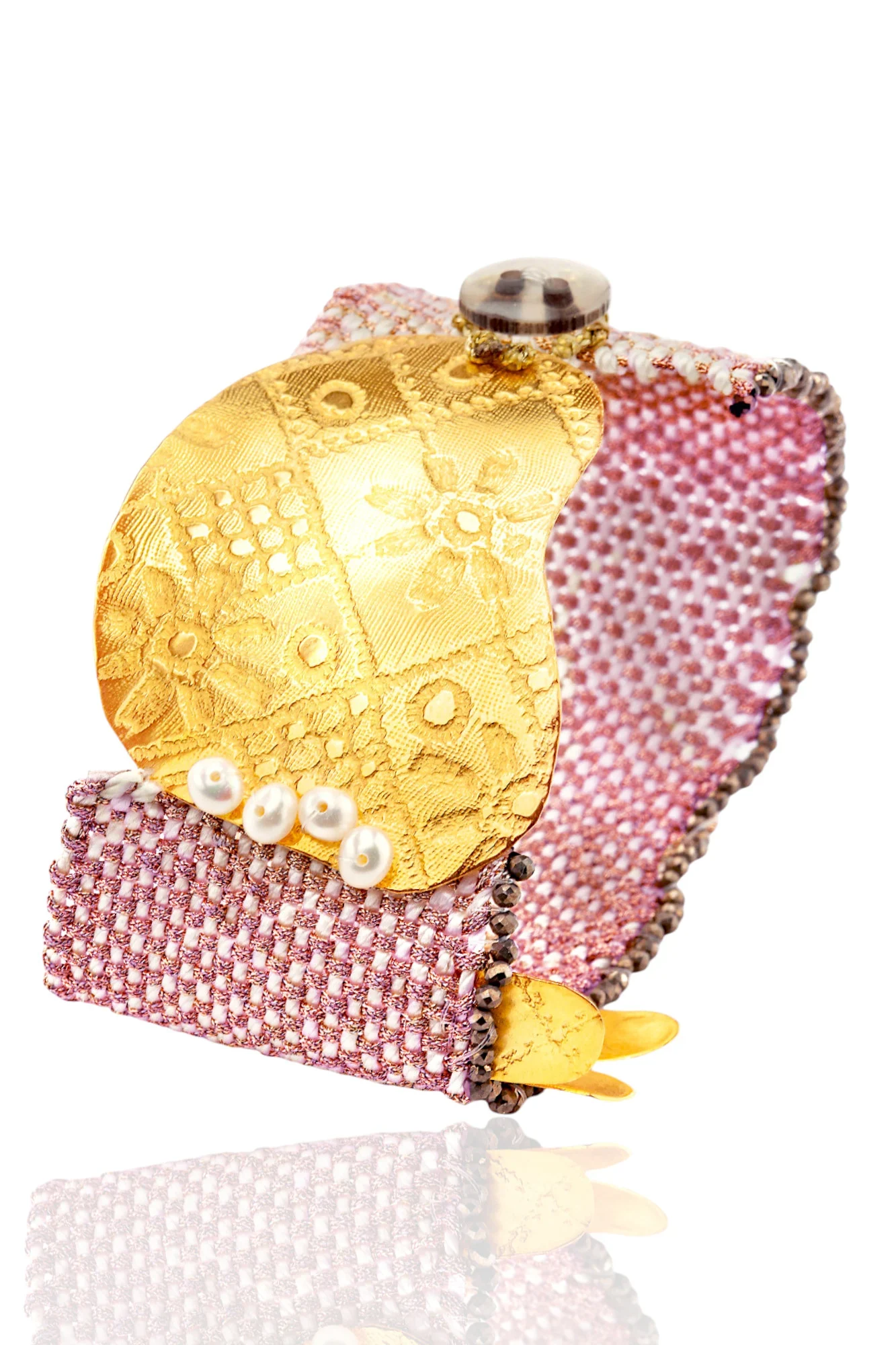 Χειροποίητα κοσμήματα | Εντυπωσιακό Χειροποίητο Ασημένιο & Υφαντό Βραχιόλι main